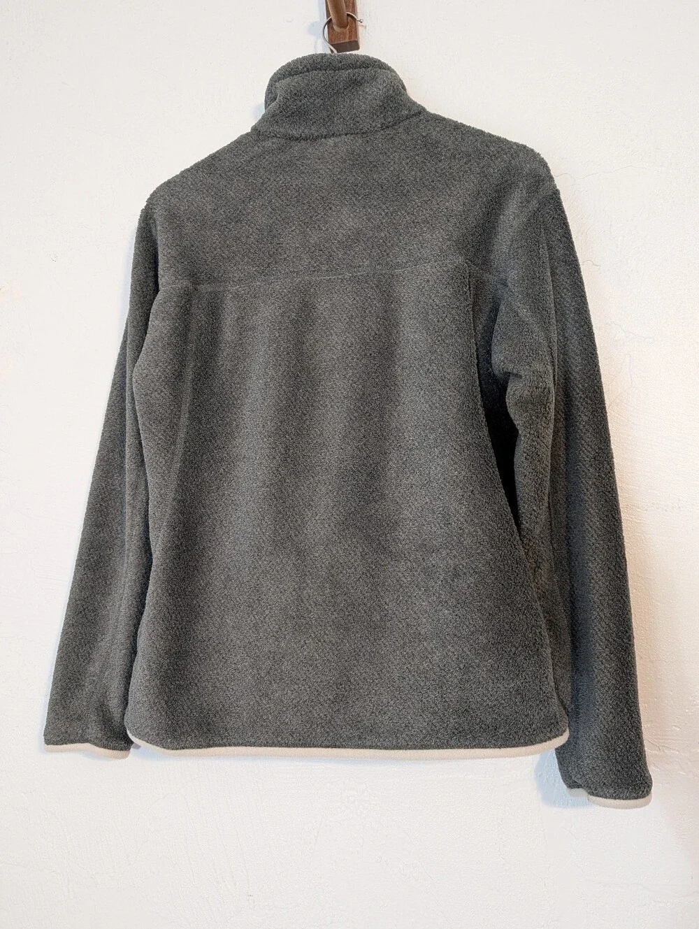 Patagonia Women's Gray Re-Tool Fleece Pullover 1/4 Snap Button Outdoors Camping